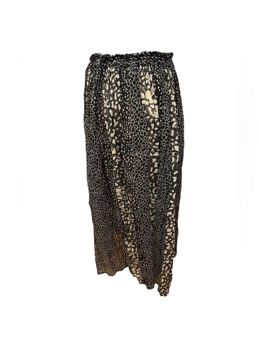 90s 2PC NUBIAN QUEEN ANIMAL PRINT & CM SHAPES FLORAL BOHEMIAN MIDI SKIRT SZ L - Picture 8 of 12